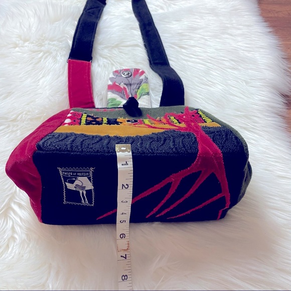 Range of Emotion Crossbody Red Cut Velvet and Vintage Trim Series Hobo Purse NWT - Picture 5 of 14